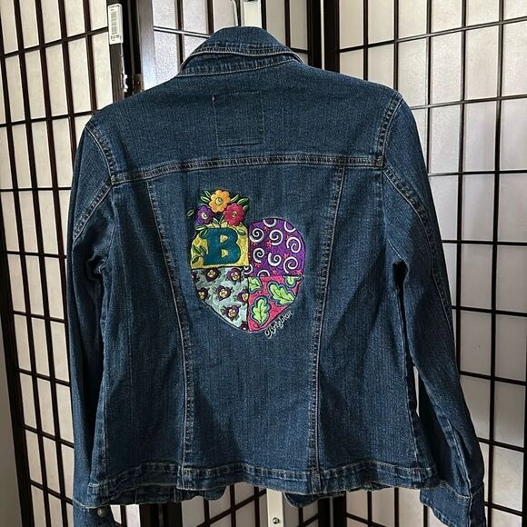 Brighton Jackets & Blazers - Brighton Collectibles Embroidered Jean Jacket Heart Size Small See Measurements